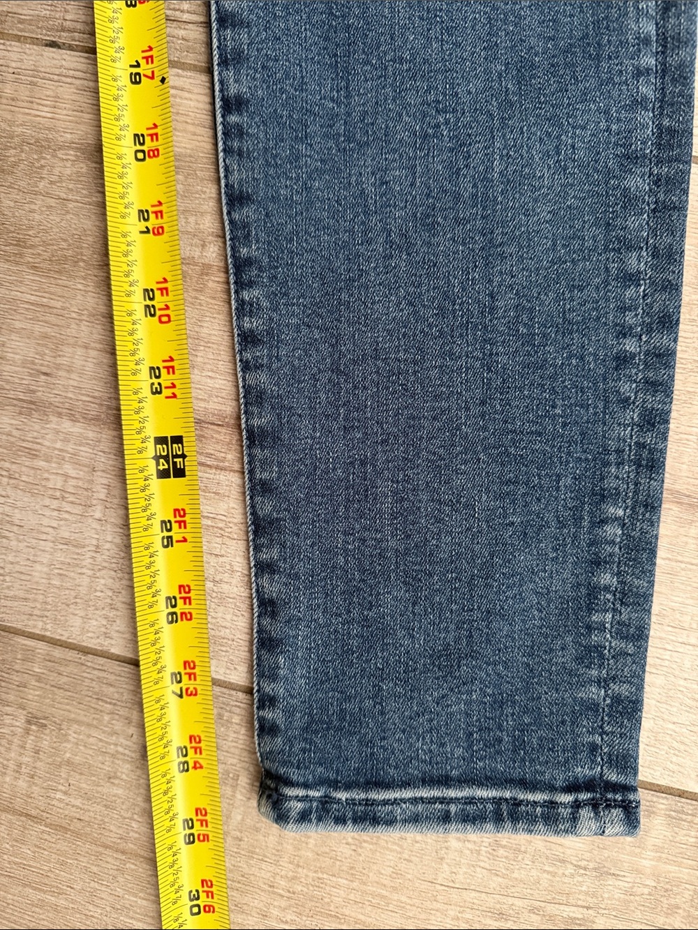 MOTHER The High Waisted Looker Skinny Jeans Blue Wash Size 25 - Picture 6 of 11